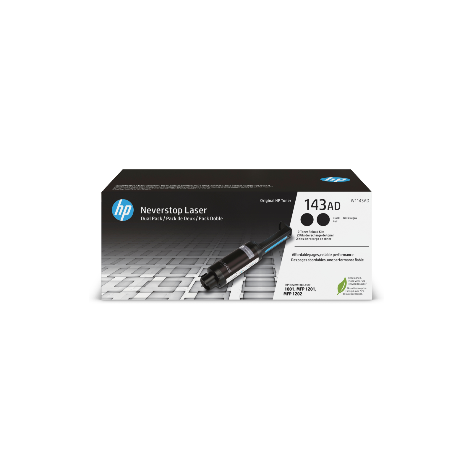 KIT RECARGA TONER HP 143A PACK 2