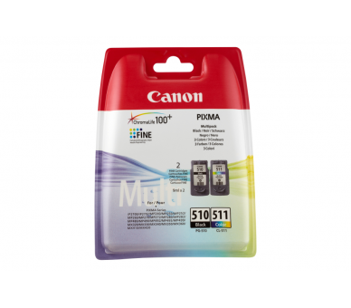 TINTA CANON PG510 CL511 PACK NEGRO CIAN MAGENTA AMARILLO