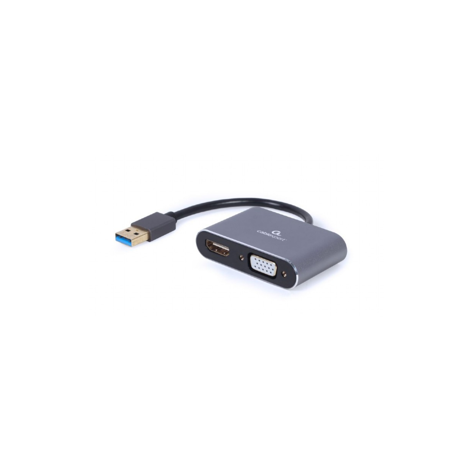 ADAPTADOR DE PANTALLA GEMBIRD USB A HDMI VGA GRIS ESPACIAL