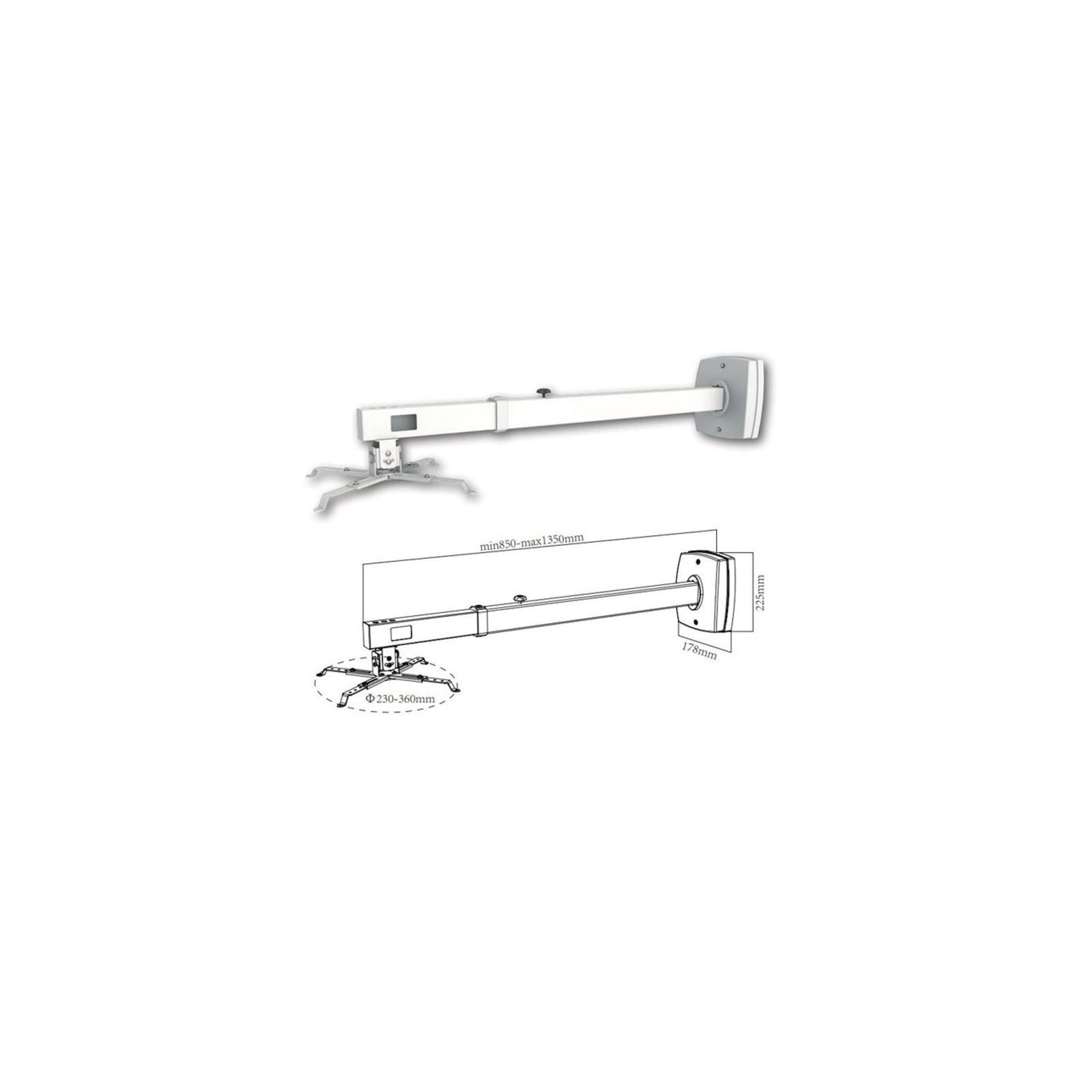 pSoporte extensible de montaje en pared para proyectores de corto alcance max 10KgbrEste soporte le permite un posicionamiento 