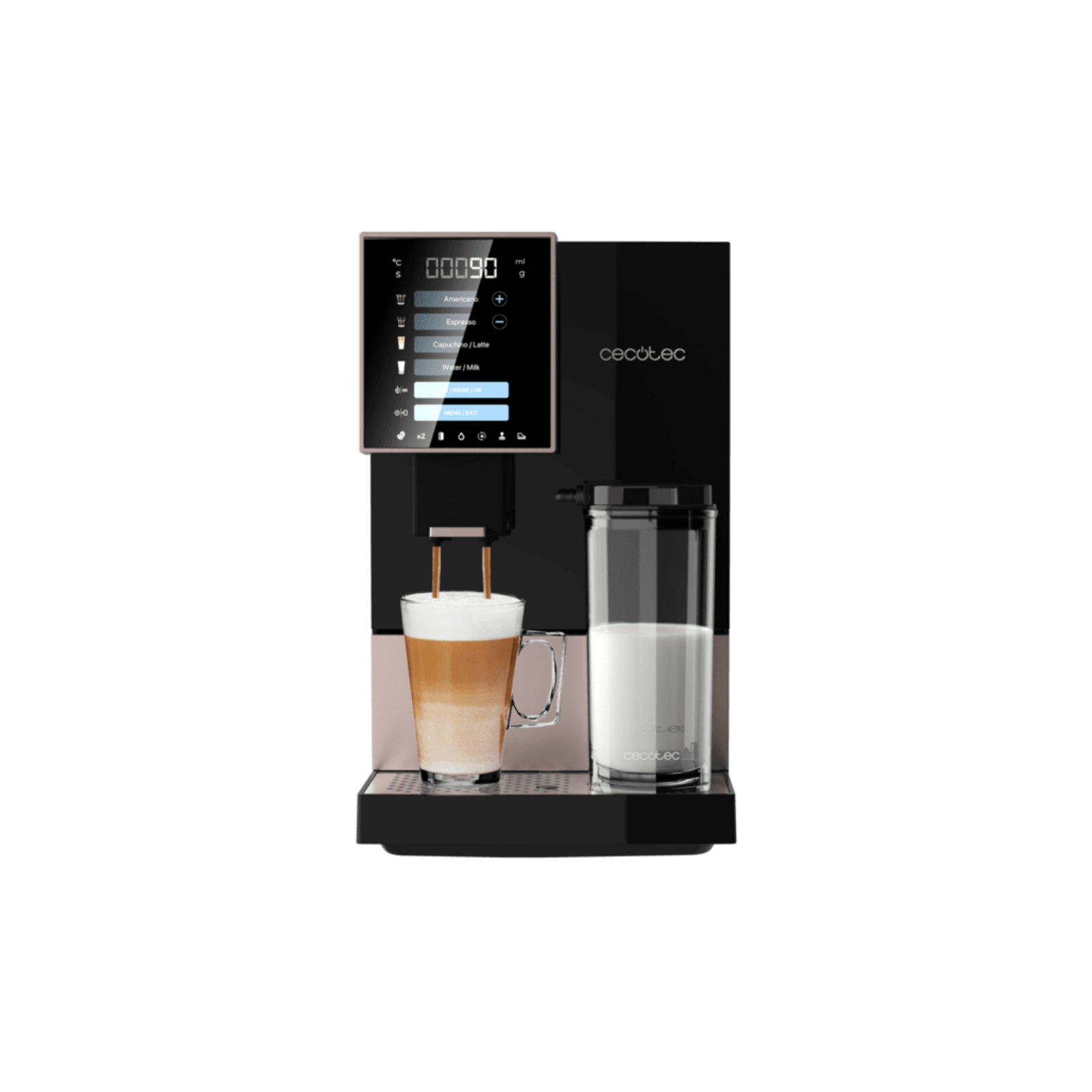 CAFETERA SUPER AUTOMATICA CREMMAET COMPACTCCINO BLACK ROSE