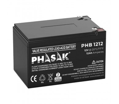 pbBaterias 12V PHASAK bbrPlomo acido Baterias selladas PHASAK de plomo acido de 12V de 12 AhbrCompatibles con los modelos de SA