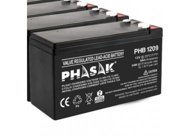 p ph2Baterias 12V PHASAK h2Plomo acido Baterias selladas PHASAK de plomo acido de 12V de 9 AhbrbCompatibles con los modelos de 