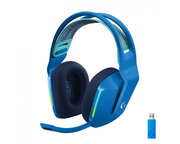 HEADSET LOGITECH G733 LIGHTSPEED WRLS DIADEMA AZUL