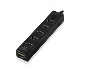 CONCENTRADOR USB A DE ALTA VELOCIDAD USB 20 DE 7 PUERTOS INTERRUPTOR ON OFF