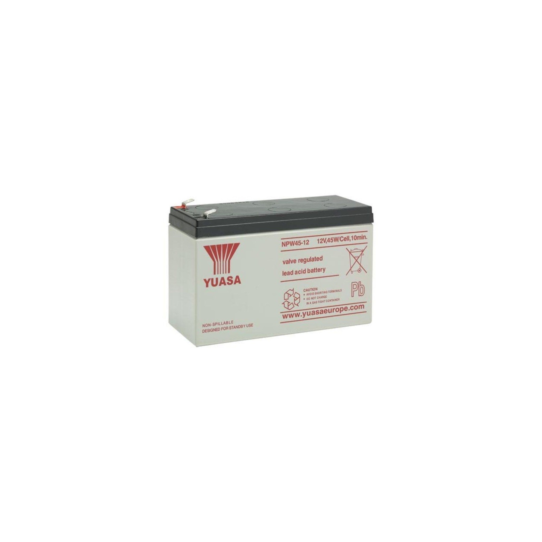 p ph2NPW45 12 h2NPW45 12 12V 9Ah Yuasa 5 Ano de la bateria Alta Tasa VRLAbrCapacidad Ah 20 HR 75brbrul libCaracteristicas b li 