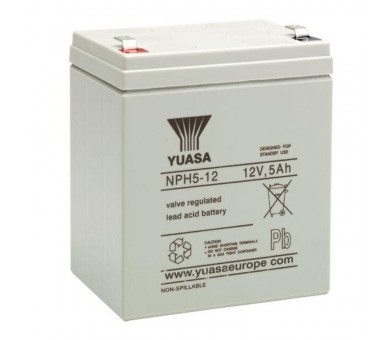 ph2NPH5 12 h2NPH5 12 12V 5Ah Yuasa 5 Ano de la bateria Alta Tasa VRLAbr ppCapacidad Ah 20 HR  5 ppCapacidad a velocidad de 20 h