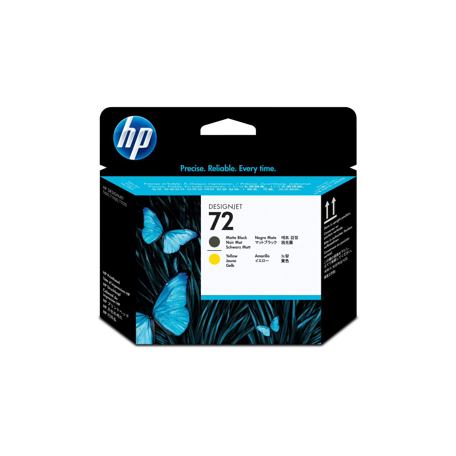 CABEZAL HP 72 NEGRO MATE Y AMARILLO