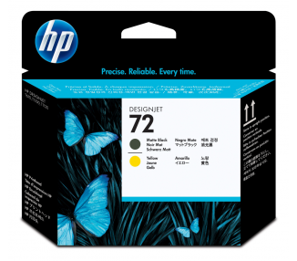 CABEZAL HP 72 NEGRO MATE Y AMARILLO