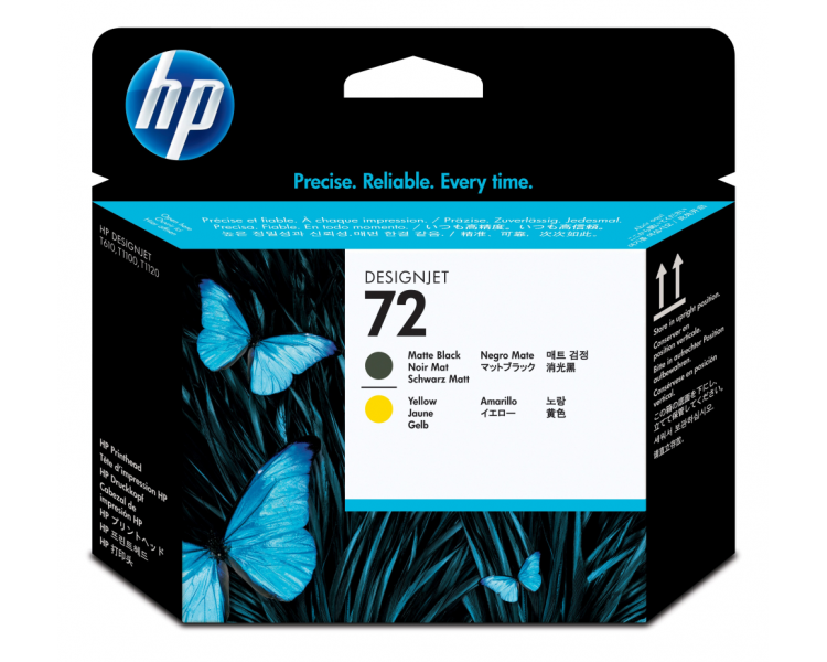 CABEZAL HP 72 NEGRO MATE Y AMARILLO