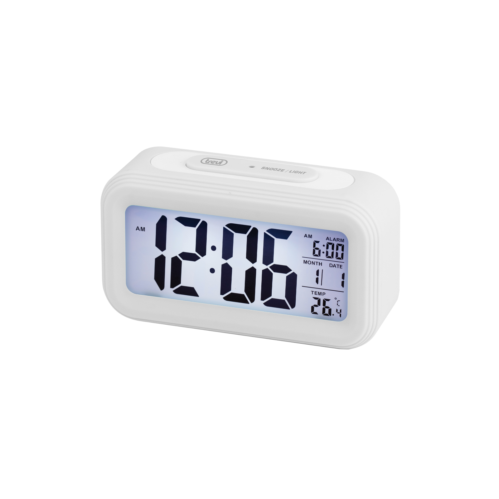 RELOJ DIGITAL CON ALARMA Y TERMoMETRO TREVI SL 3068 S BLANCO