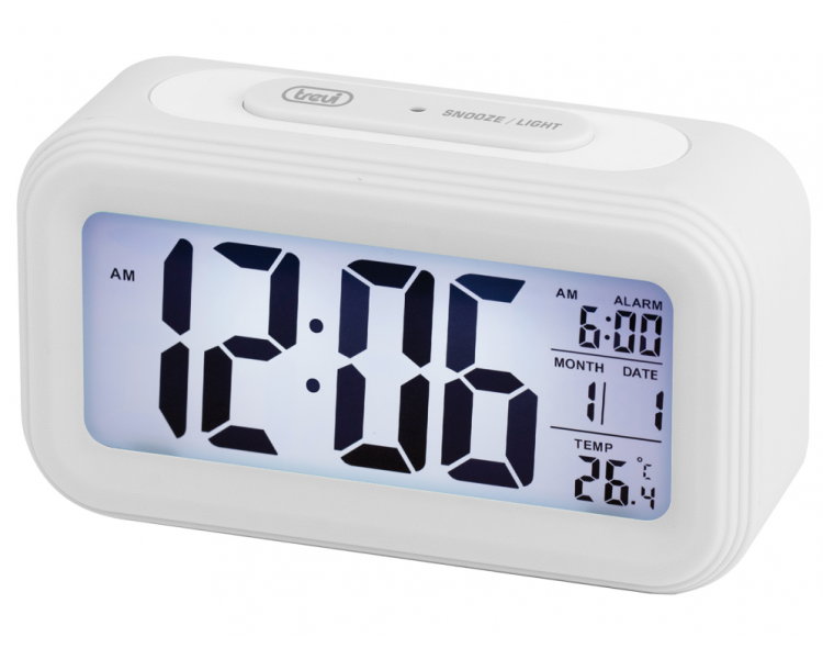 RELOJ DIGITAL CON ALARMA Y TERMoMETRO TREVI SL 3068 S BLANCO