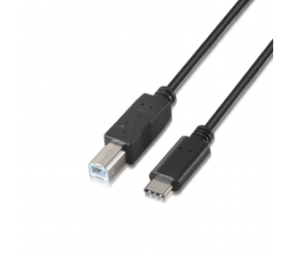 CABLE AISENS USB 20 IMPRESORA 3A TIPO USB C M B M NEGRO 20M