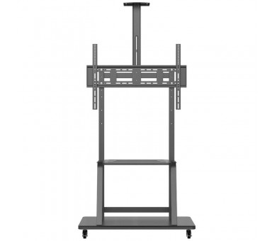 h2AISENS SOPORTE DE SUELO ECO CON RUEDA BANDEJA PARA DVD Y SOPORTE DE CaMARA PARA MONITOR TV 150KG DE 37 100 NEGRO h2h2Especifi