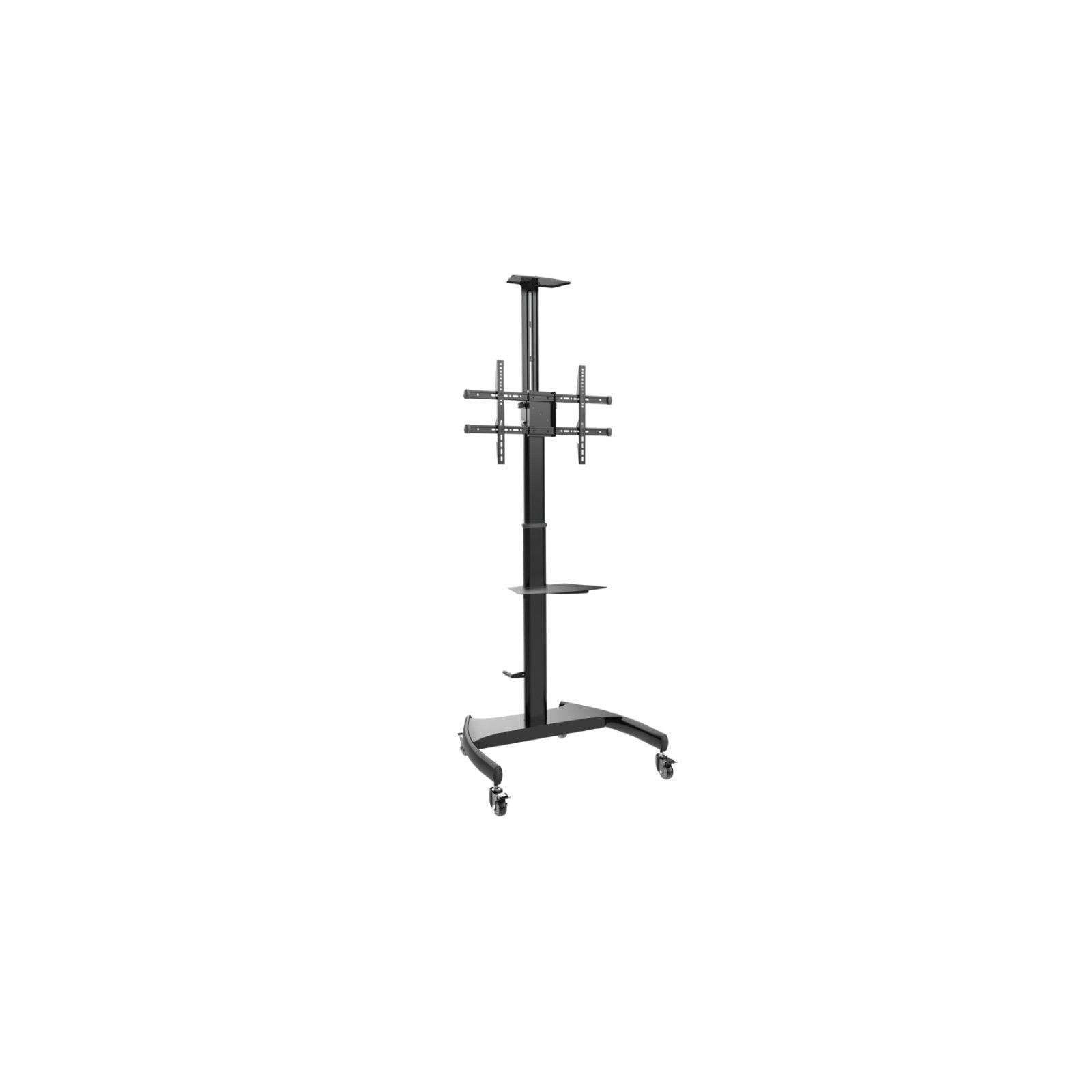 h2AISENS 8211 Soporte de Suelo ECO con Ruedas y Manivela Bandeja para DVD y Soporte de Camara para Monitor TV 50Kg de 37 70 Neg