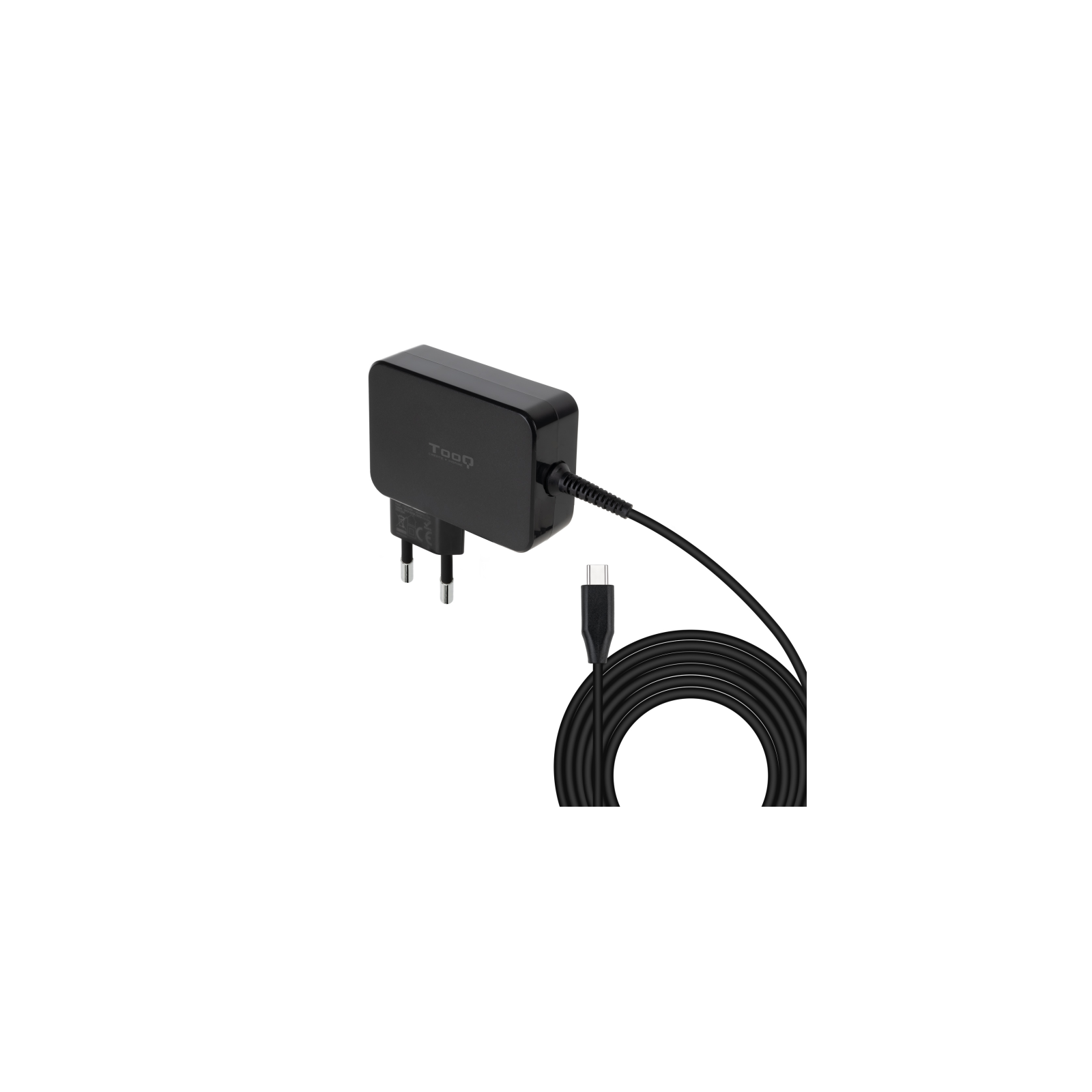 CARGADOR TOOQ PORTATIL GAN USB C PD 90W NEGRO