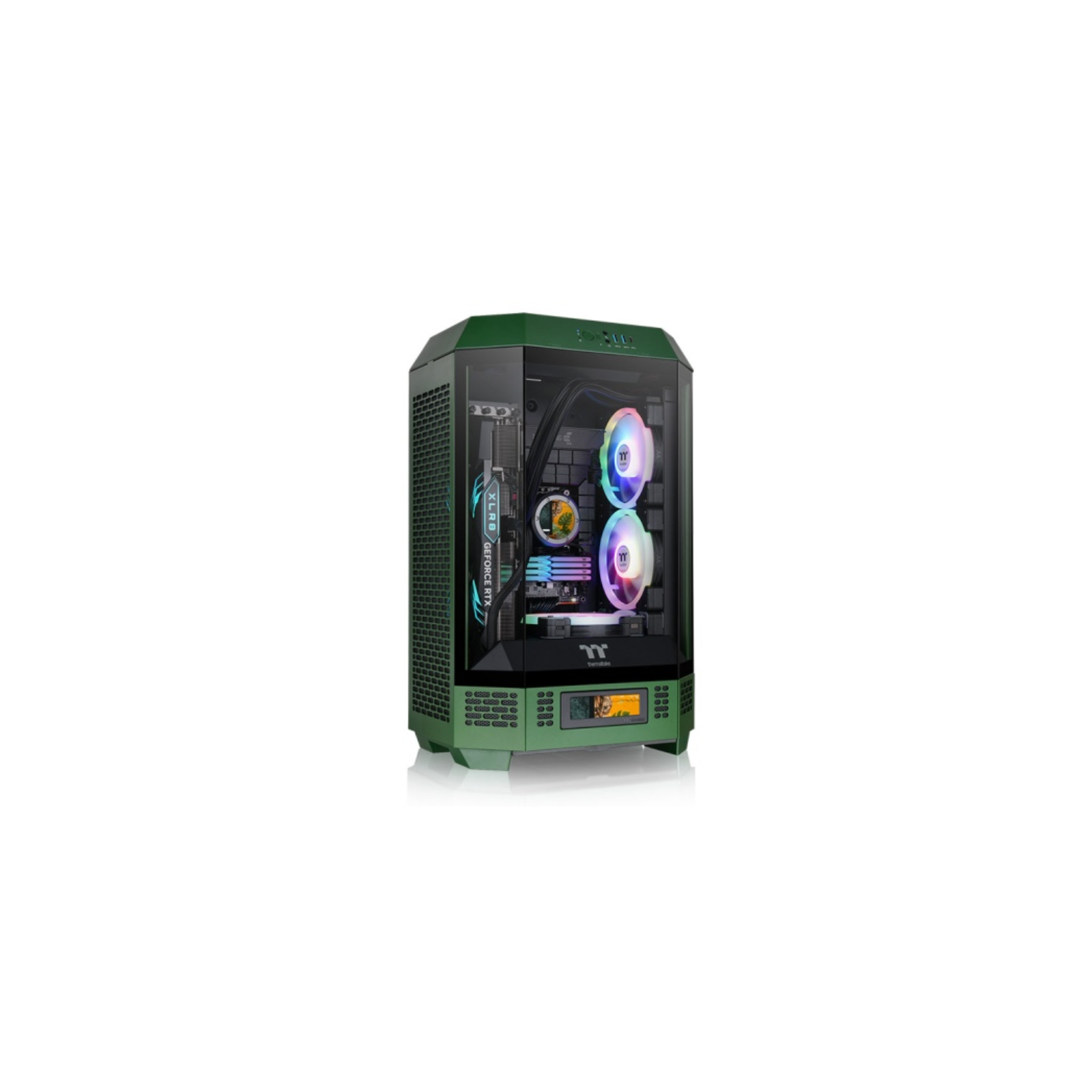 CAJA THERMALTAKE THE TOWER T300 RACING GREEN ATX 2XUSB 30 SIN FUENTE VERDE