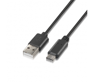 CABLE AISENS USB 20 3A TIPO USB C M A M NEGRO 20M