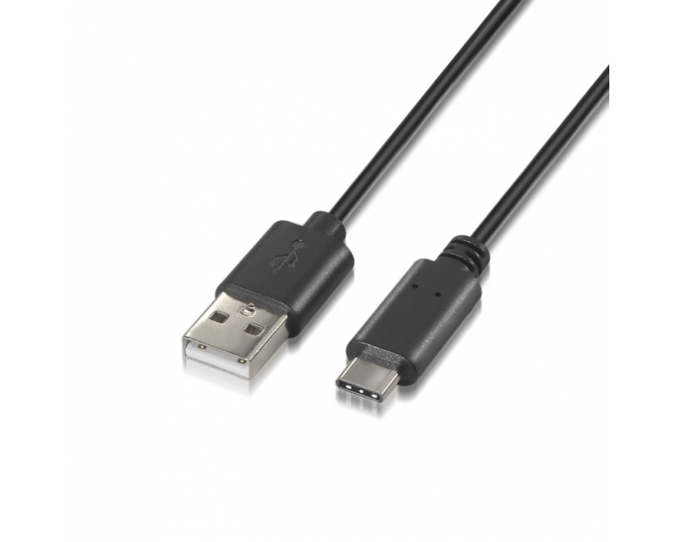 CABLE AISENS USB 20 3A TIPO USB C M A M NEGRO 20M