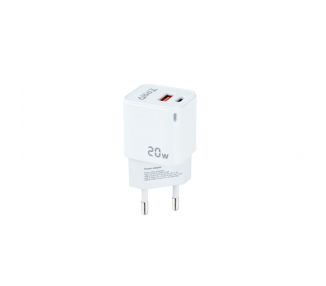 CARGADOR DE PARED TOOQ USB C PD USB A QC 20W