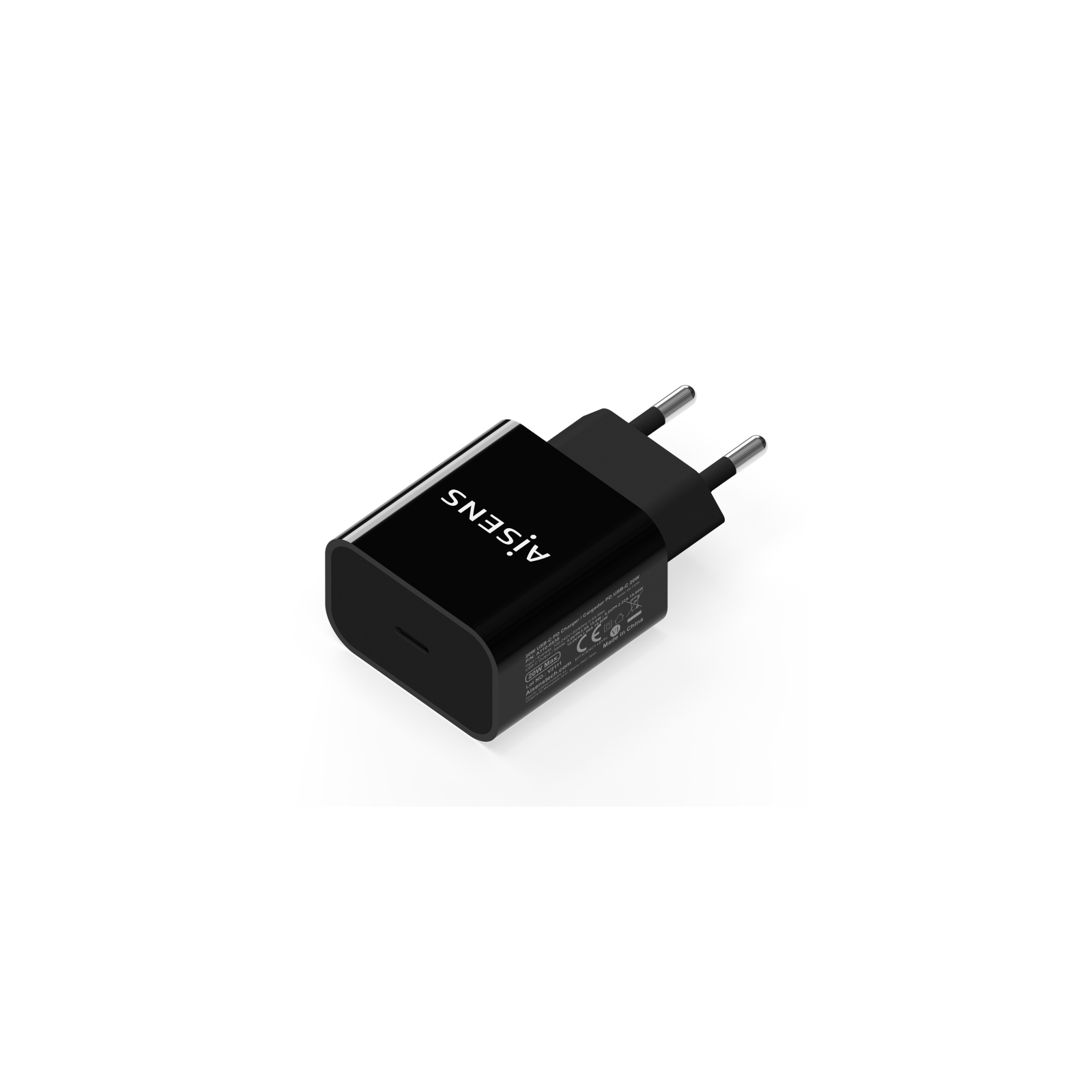 AISENS CARGADOR USB C PD30 1 PUERTO 1xUSB C 20W NEGRO