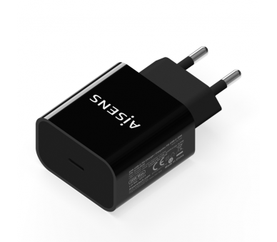 AISENS CARGADOR USB C PD30 1 PUERTO 1xUSB C 20W NEGRO