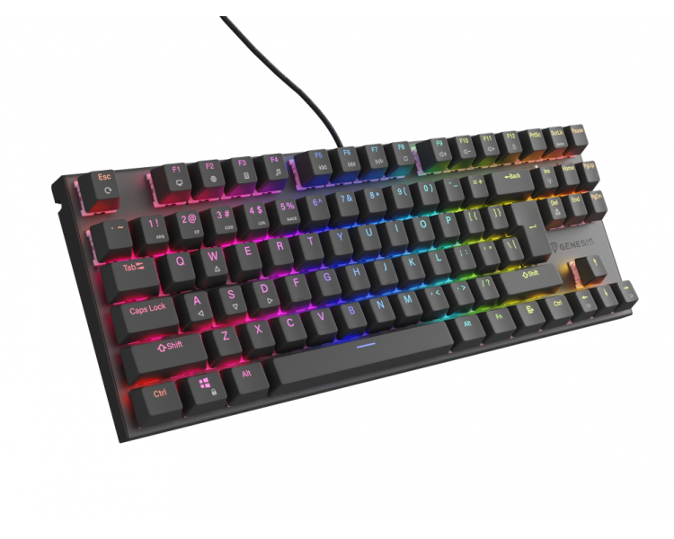 TECLADO GAMING GENESIS THOR 303 TKL RGB NEG MECANIC SWITCH PEACH SILEN HOT SWAP