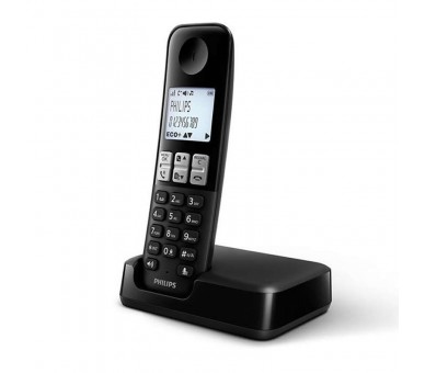 pEl telefono inalambrico D250 de Philips dispone de HQ Sound y una pantalla grande y nitida con un diseno estilizado y ergonomi