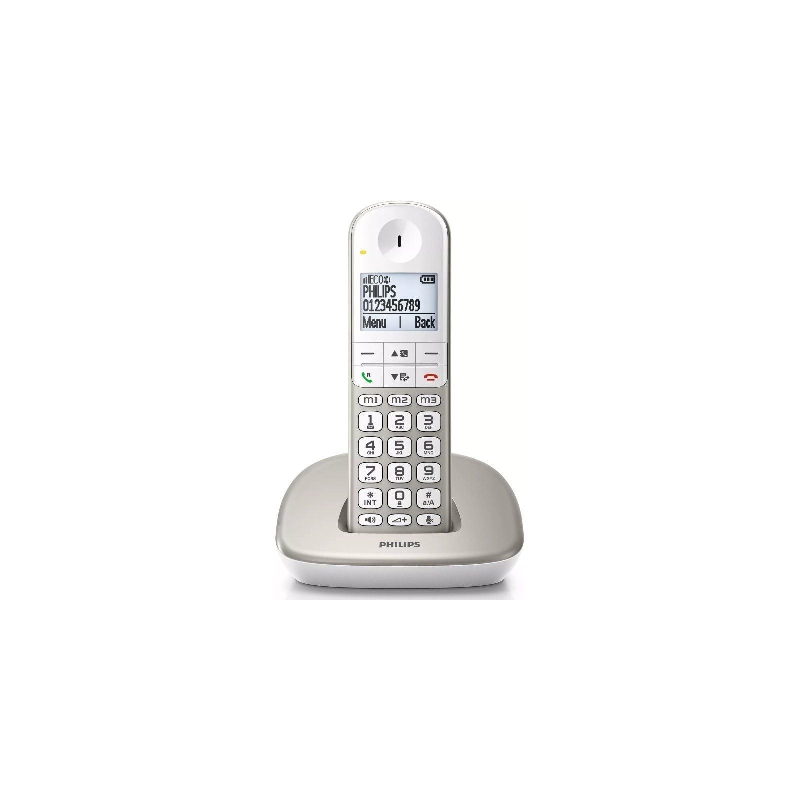 ph2Comodo y sencillo h2pDisfruta de la sencillez del telefono inalambrico Philips XL490 con una pantalla y botones extragrandes