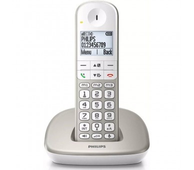 ph2Comodo y sencillo h2pDisfruta de la sencillez del telefono inalambrico Philips XL490 con una pantalla y botones extragrandes