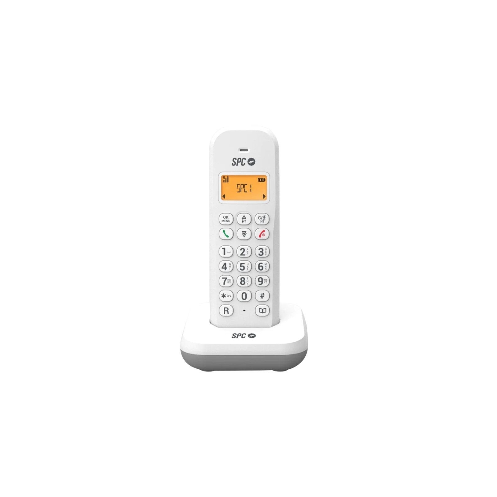 ph2SPC KEOPS h2pTelefono fijo inalambrico con pantalla iluminada y comodo teclado Incorpora identificacion de llamadas compatib