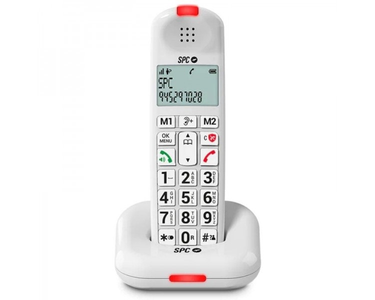 ph2SPC COMFORT KAIRO h2pTelefono inalambrico ideal para personas mayores Con 5 funciones antispam botones grandes pantalla y te