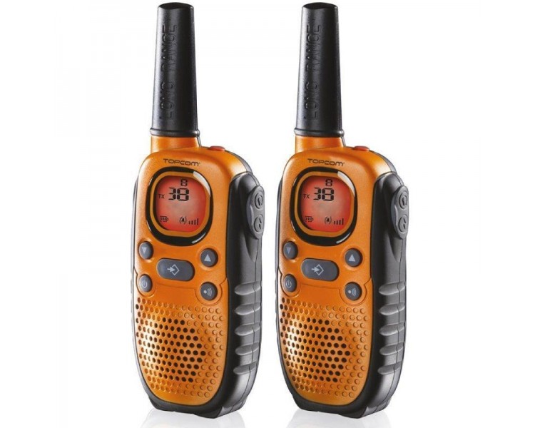 p ppEl walkie talkie Topcom RC 6404 es solido y resistente llevelo consigo cuando practique deportes de invierno en los viajes 