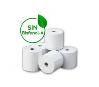 pPaquete 10 rollos papel termico BPA free libre de bisfenol A 57 x 50mmbr p