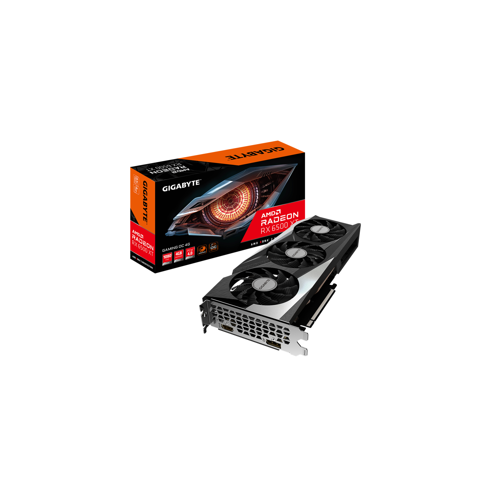 TARJETA GRAFICA GIGABYTE RADEON RX 6500 XT GAMING OC 4GB