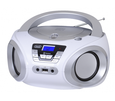 BOOMBOX ESTEREO PORTaTIL CD BLUETOOTH USB AUX IN TREVI CMP 544 BT BLANCO