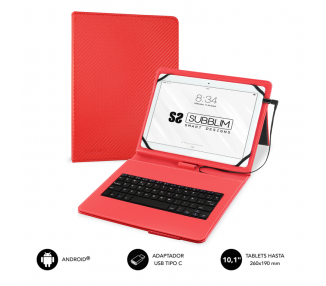 FUNDA TABLET SUBBLIM KEYTAB PRO USB 101 RED