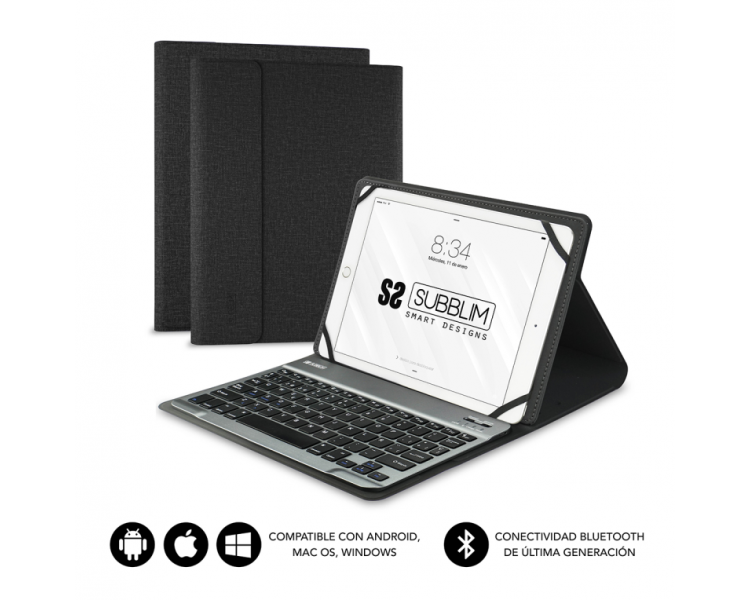 FUNDA TABLET SUBBLIM KEYTAB PRO BLUETOOTH 101 BLACK