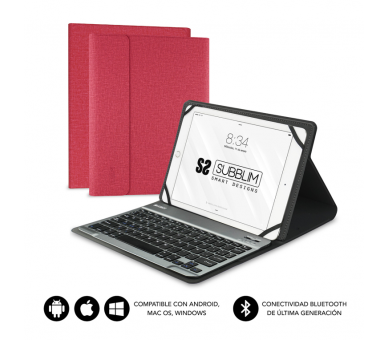 FUNDA TABLET SUBBLIM KEYTAB PRO BLUETOOTH 101 RED