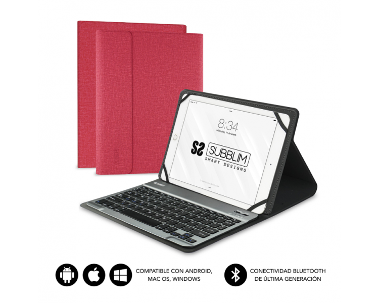 FUNDA TABLET SUBBLIM KEYTAB PRO BLUETOOTH 101 RED