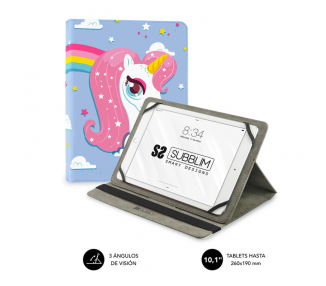 FUNDA TABLET SUBBLIM UNIVERSAL TRENDY CASE UNICORN 101