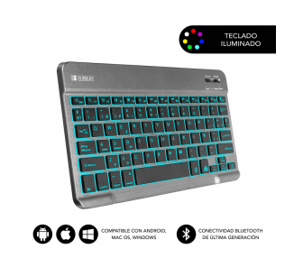 TECLADO SUBBLIM SMART BACKLIT BT KEYBOARD GREY