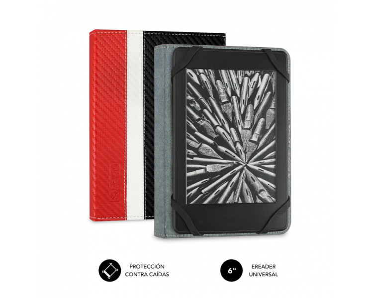 FUNDA TABLET SUBBLIM CLEVER EBOOK CASE 6 RED