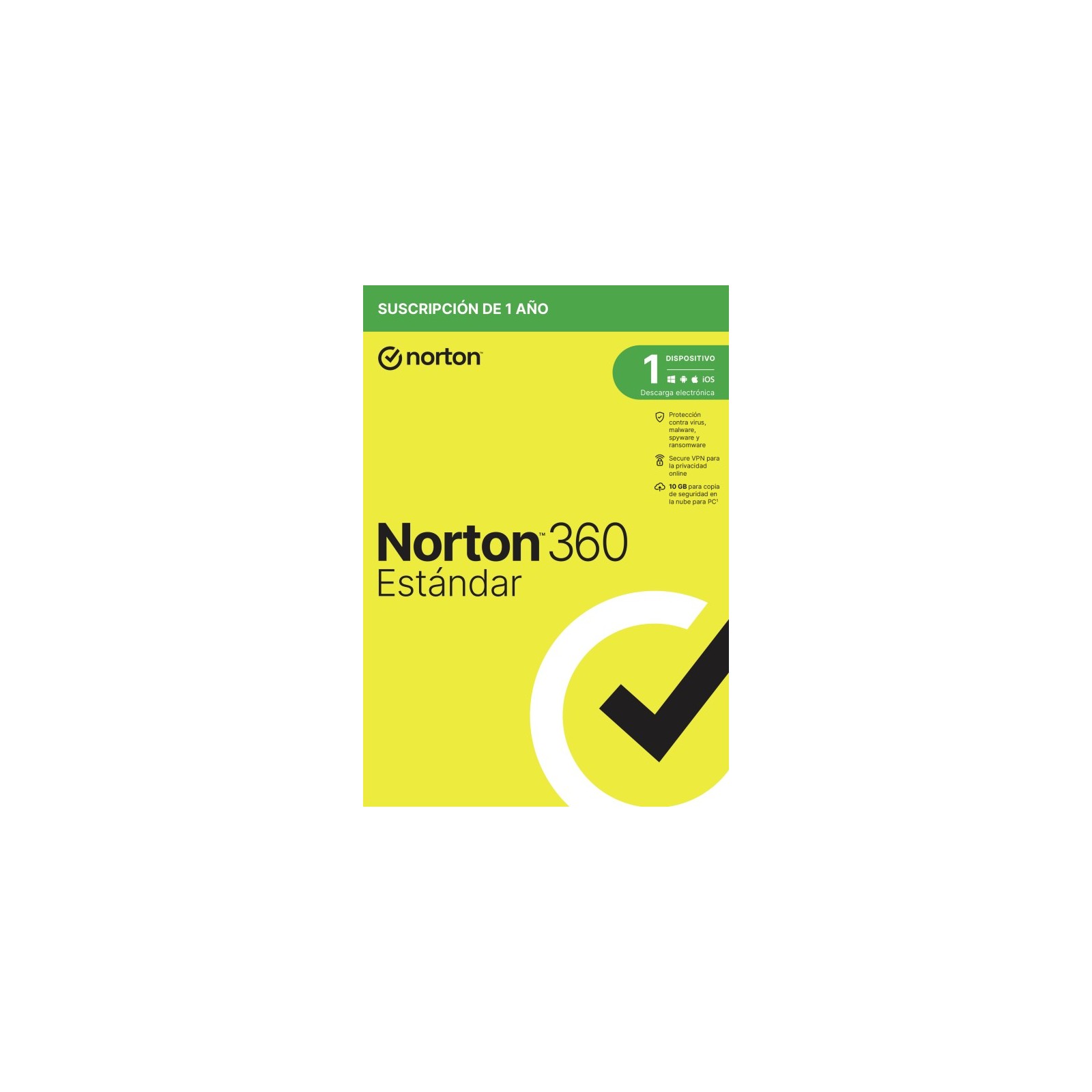 NORTON 360 STANDARD 10GB ES 1 USER 1 DEVICE 12MO