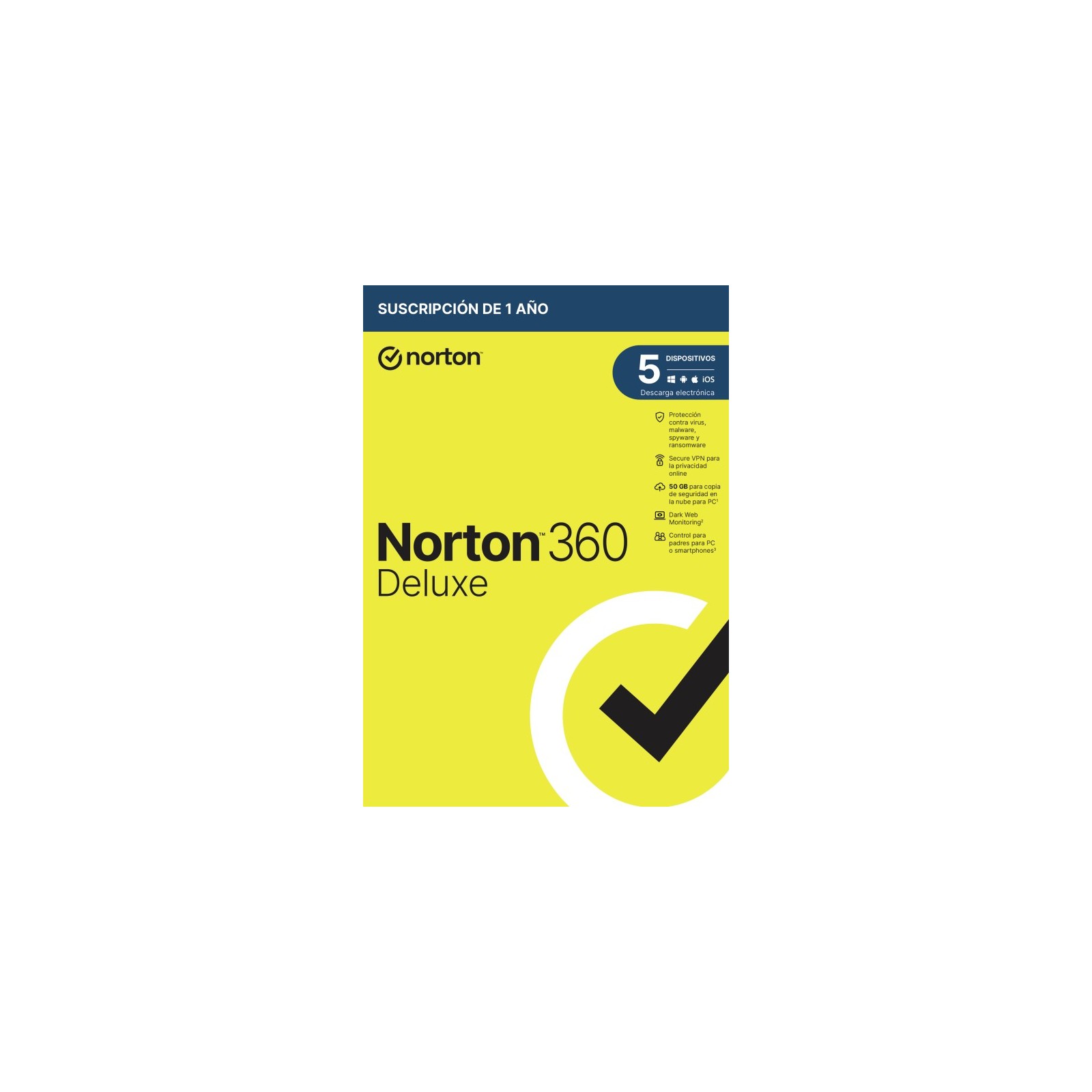 NORTON 360 DELUXE 50GB ES 1 USER 5 DEVICE 12MO