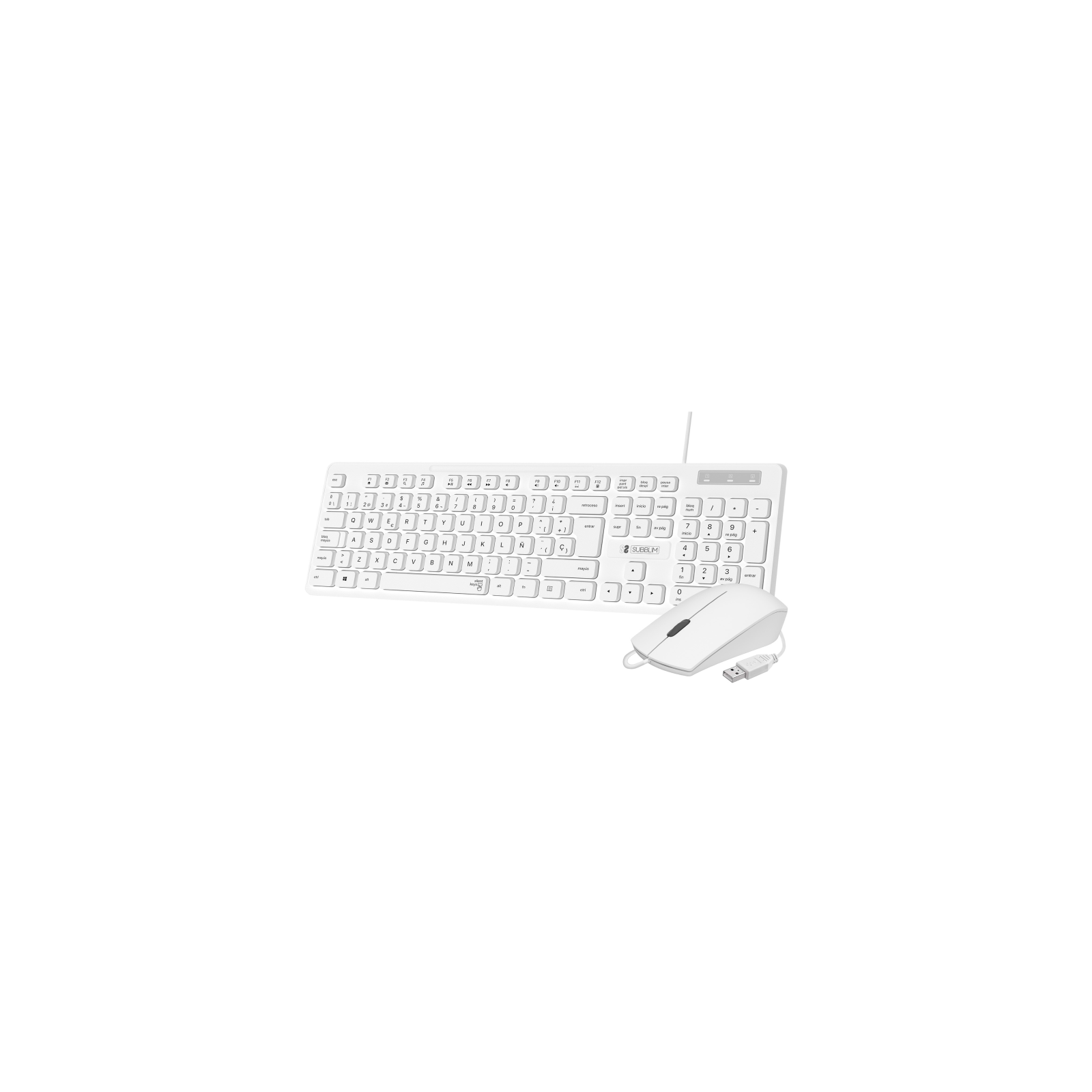 COMBO TECLADO RATON SUBBLIM BUSINESS SLIM SILENCIOSO CON CABLE USB B