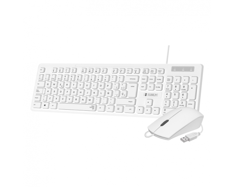 COMBO TECLADO RATON SUBBLIM BUSINESS SLIM SILENCIOSO CON CABLE USB B