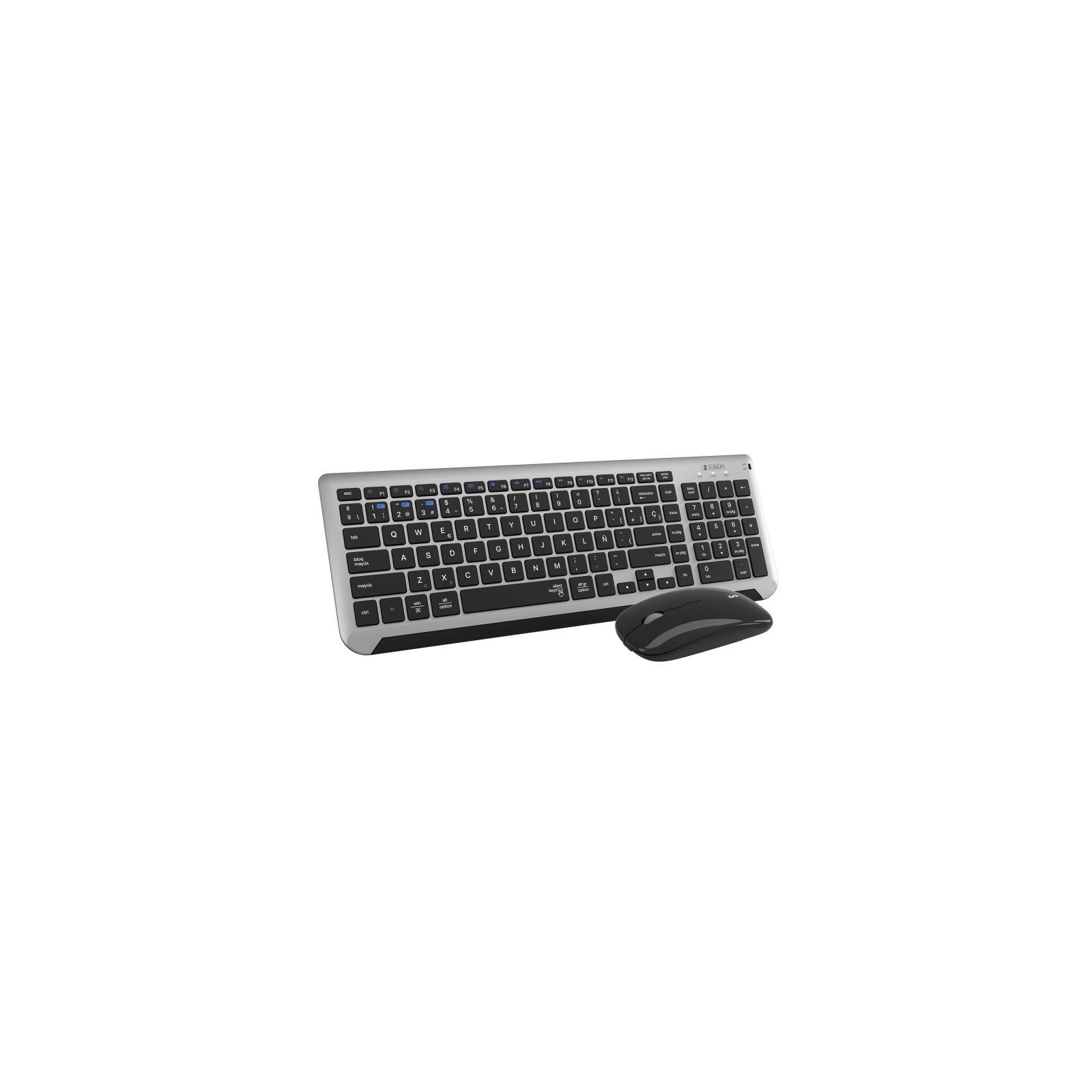 COMBO TECLADO RATON SUBBLIM DUAL PRESTIGE EXTENDIDO GRIS NEGRO