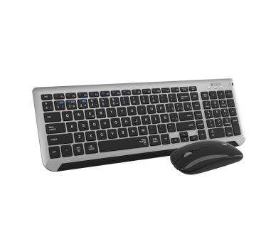 COMBO TECLADO RATON SUBBLIM DUAL PRESTIGE EXTENDIDO GRIS NEGRO