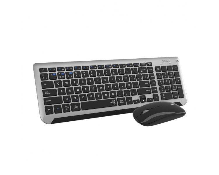 COMBO TECLADO RATON SUBBLIM DUAL PRESTIGE EXTENDIDO GRIS NEGRO